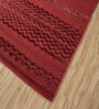 Red Solid Bamboo Silk 5 ft X 8 ft Hand Woven Carpet