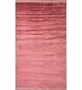 Red Solid Bamboo Silk 6 ft X 9 ft Hand Woven Carpet