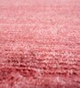 Red Solid Bamboo Silk 6 ft X 9 ft Hand Woven Carpet