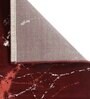 Red Abstract Blended Linen 3 ft x 5 ft Machine Made Carpet