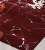 Red Abstract Blended Linen 3 ft x 5 ft Machine Made Carpet