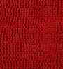Red Solid Chenille Cotton 32x20 Inches Anti Skid Door Mat