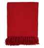 Red Solid Chenille Cotton 82x62 Inches Throw