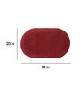 Red Solid Cotton 31x20 Inches AntiSkid Bath Mat
