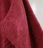 Red Solid Cotton Unisex Bath Robe (L)