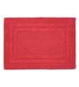 Red Solid MicroFibre 14x10 Inches Antiskid Bath Mats