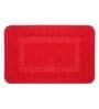 Red Solid Microfibre 28x18 Inches AntiSkid Bath Mat (Set of 2)