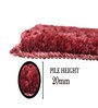 Red Solid Polyester 23x15 Inches Super Soft Bath Mat