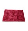 Red Solid Polyester 23x15 Inches Super Soft Bath Mat
