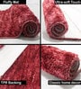 Red Solid Polyester 23x15 Inches Super Soft Bath Mat