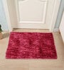 Red Solid Polyester 23x15 Inches Super Soft Bath Mat