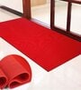 Red Solid PVC 36x24 Inches Antiskid Bath Mat