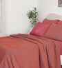 Red Solid TC 325 Cotton Polyester Double Bed Bedcover