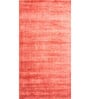 Red Solid Viscose 5 ft X 8 ft Hand Woven Rectangle Carpet
