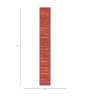 Red Solid Wool and Viscose 4 ft X 22'8 ft Hand Woven Runner