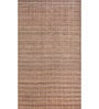 Red Solid Wool and Viscose 6 ft X 9 ft Hand Woven Carpet