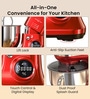 Red Stand Mixer with Stainless Steel & Plastic Bowls