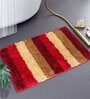 Red Stripe Microfiber 24x16 Inches Super Soft Bath Mat
