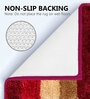 Red Stripe Microfiber 24x16 Inches Super Soft Bath Mat