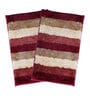 Red Stripe Microfiber 24x16 Inches Super Soft Bath Mat