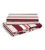 Red Striped 225 TC Cotton Single Bed Sized Bed Sheets With 1 Pillow Cover