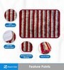 Red Striped Microfiber 14x20 Inches AntiSkid Bath Mat