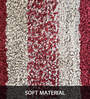 Red Stripe Microfibre 14x20 Inches AntiSkid Door Mats (Pack of 2)