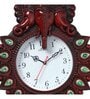 Red Synthetic Plastic Wall Clock