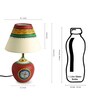 Red Terracotta Handpainted Warli Matki Table Lamp