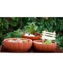 Red Terracotta Water Melon Desk Pot Set