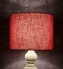 Admiration Red Cotton Fabric Solid Lampshade