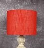 Admiration Red Cotton Fabric Solid Lampshade