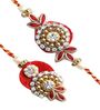 Red Thread & Plastic Rakhi Set