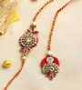 Red Thread & Plastic Rakhi Set