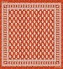 Red Traditional 120 TC 100% Cotton Queen Bedsheet With 2 Pillow Covers