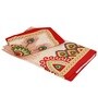 Red Traditional 120 TC 100% Cotton Queen Bedsheet With 2 Pillow Covers