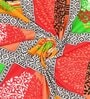 Red Abstract 120 TC Cotton Queen Sized Bedsheet with 2 Pillow Cover