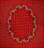 Red Traditional 180 TC Cotton  King Sized Bedsheet with 2 Pillow Covers