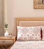Red Traditional 300 TC 100% Cotton Queen Sized Bed Sheets with 2 Pillow Covers