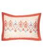 Red Patterned 300TC Cotton 20 x 30 Inches Pillow Covers (Set of 2)