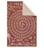 Red Traditional Cotton 4 ft X 6 ft Hand Woven Hand Printed Rug