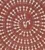 Red Traditional Cotton 4 ft X 6 ft Hand Woven Hand Printed Rug