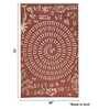 Red Traditional Cotton 4 ft X 6 ft Hand Woven Hand Printed Rug