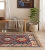 Red Traditional Hand Woven 6 Ft X 4 Ft  Dhurrie