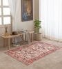 Red Traditional Hand Woven 6 Ft X 4 Ft  Dhurrie
