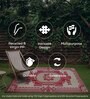 Red Traditional Polyproylene 6 ft x 9 ft Machine Made Picnic  Mats