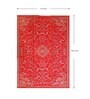 Red Traditional Polyproylene 6 ft x 9 ft Machine Made Picnic Mat