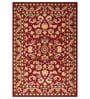 Red Traditional Wool 4 ft x 6 Hand Tufted Carpet