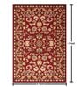 Red Traditional Wool 4 ft x 6 Hand Tufted Carpet