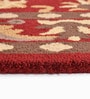 Red Traditional Wool 5 ft x 7 ft Hand Tufted Carpet
